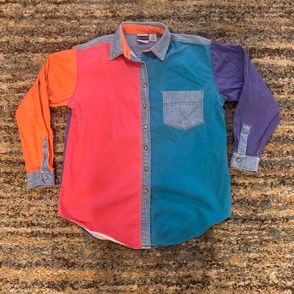 Nuovo country seat block color shirt size medium